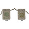 Happy New Year Small Burlap Gift Bag - Front and Back