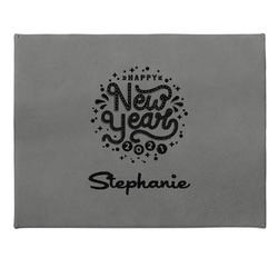 Happy New Year Gift Boxes w/ Engraved Leather Lid (Personalized)