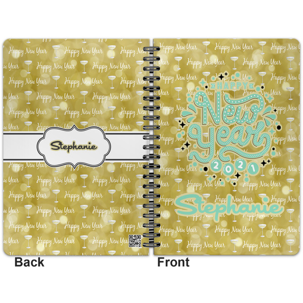 Happy New Year Spiral Journal 7 x 10 - Apvl