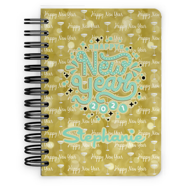 Custom Happy New Year Spiral Notebook - 5x7 w/ Name or Text