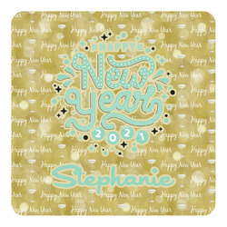 Happy New Year Square Decal (Personalized)