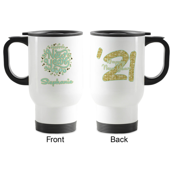 Happy New Year Stainless Steel Travel Mug with Handle - Apvl