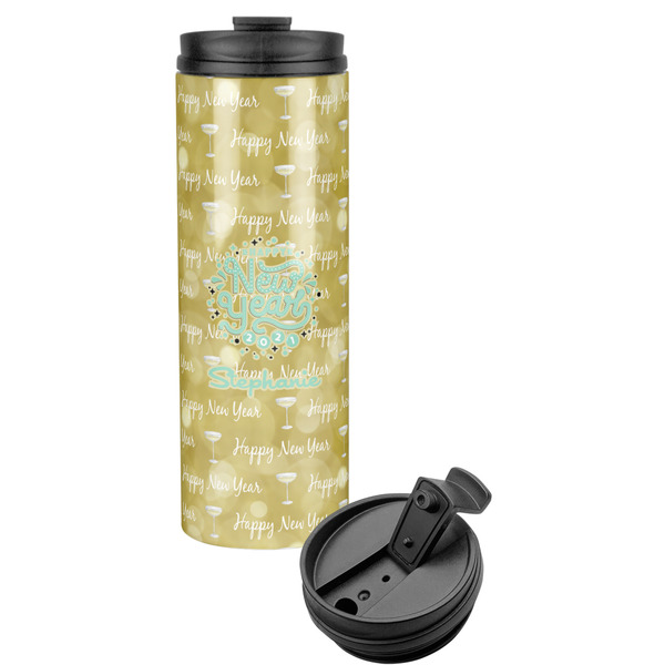 Custom Happy New Year Stainless Steel Skinny Tumbler (Personalized)