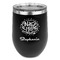 Happy New Year Stainless Wine Tumblers - Black - Double Sided - Front
