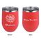 Happy New Year Stainless Wine Tumblers - Coral - Double Sided - Approval