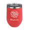 Happy New Year Stainless Wine Tumblers - Coral - Double Sided - Front