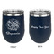 Happy New Year Stainless Wine Tumblers - Navy - Double Sided - Approval