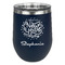 Happy New Year Stainless Wine Tumblers - Navy - Double Sided - Front