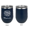 Happy New Year Stainless Wine Tumblers - Navy - Single Sided - Approval