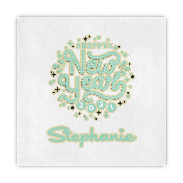 Custom Happy New Year Decorative Paper Napkins (Personalized)