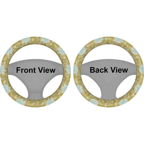 Happy New Year Steering Wheel Cover- Front and Back