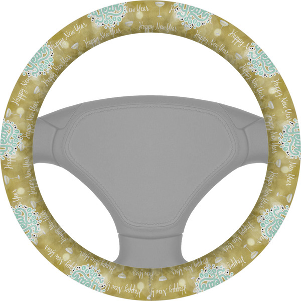 Custom Happy New Year Steering Wheel Cover (Personalized)