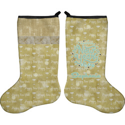 Happy New Year Holiday Stocking - Double-Sided - Neoprene (Personalized)