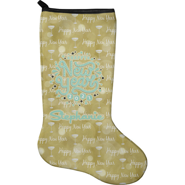 Custom Happy New Year Holiday Stocking - Neoprene (Personalized)