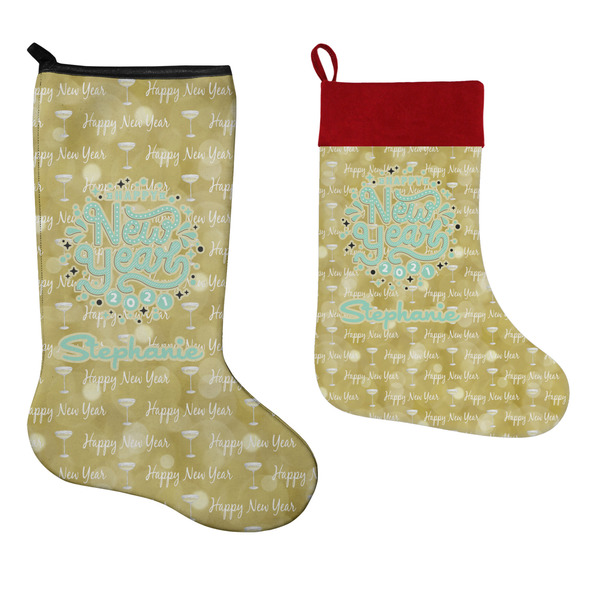 Happy New Year Stockings - Side by Side compare