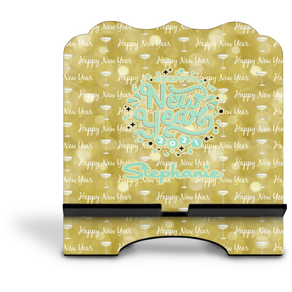 Happy New Year Stylized Tablet Stand - Front without iPad