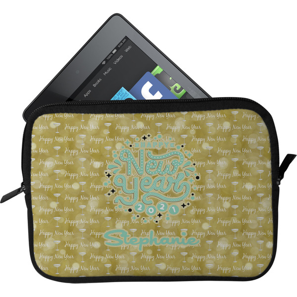 Custom Happy New Year Tablet Case / Sleeve - Small w/ Name or Text