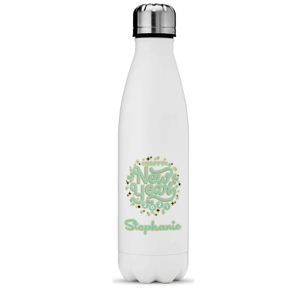 Custom Happy New Year Water Bottle - 17 oz. - Stainless Steel - Full Color Printing (Personalized)