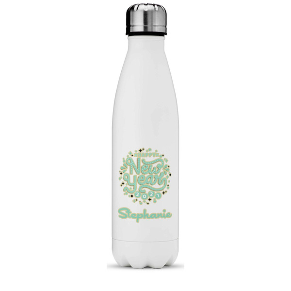Custom Happy New Year Water Bottle - 17 oz. - Stainless Steel - Full Color Printing (Personalized)