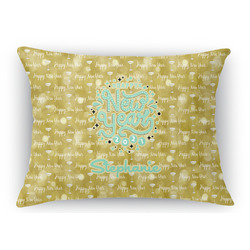 Happy New Year Rectangular Throw Pillow Case (Personalized)
