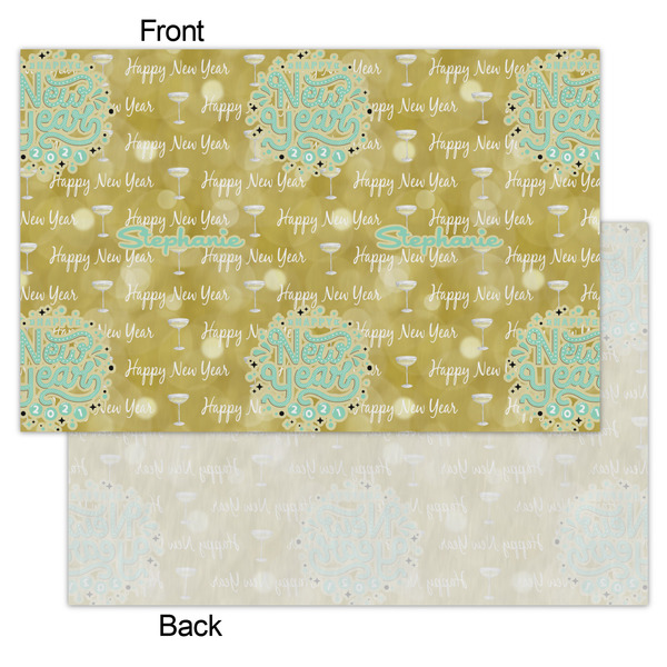 Happy New Year Tissue Paper - Heavyweight - Small - Front & Back