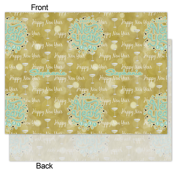 Happy New Year Tissue Paper - Lightweight - Medium - Front & Back