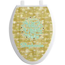 Happy New Year Toilet Seat Decal - Elongated (Personalized)