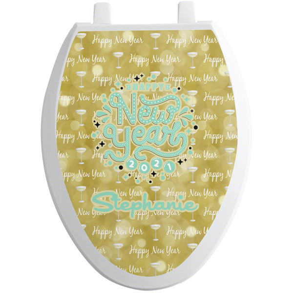 Happy New Year Toilet Seat Decal Elongated