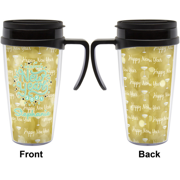 Happy New Year Travel Mug with Black Handle - Approval