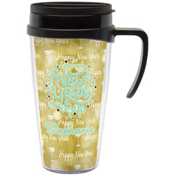 Happy New Year Acrylic Travel Mug with Handle (Personalized)