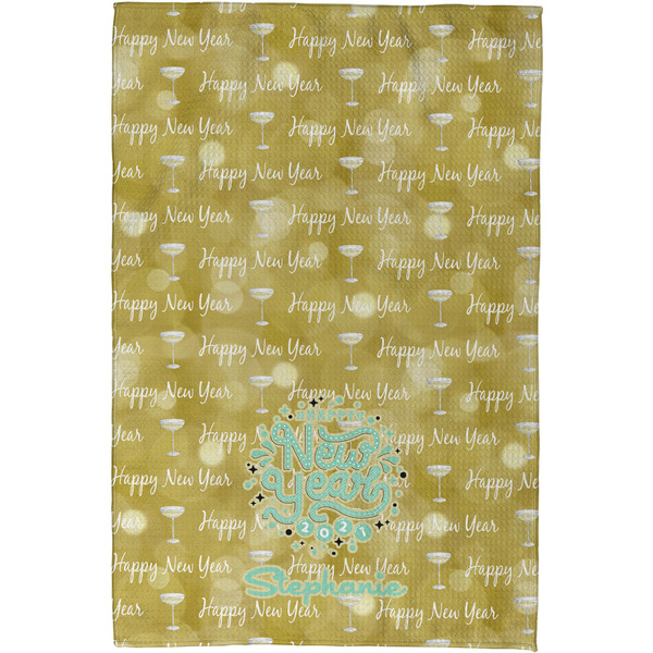Happy New Year Waffle Weave Towel - Full Color Print - Approval Image