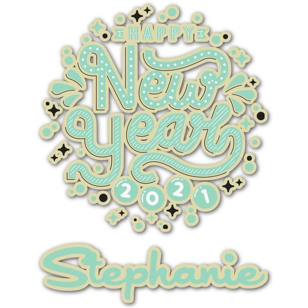 Custom Happy New Year Graphic Decal - Small (Personalized)