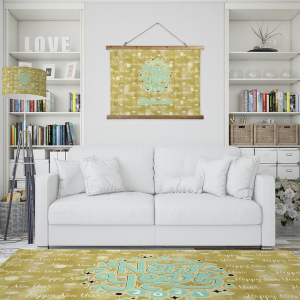 Happy New Year Wall Hanging Tapestry - IN CONTEXT