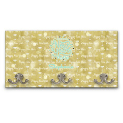 Happy New Year Wall Mounted Coat Rack w/ Name or Text