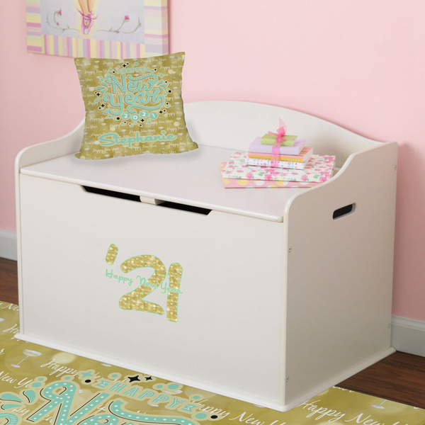 Happy New Year Wall Name & Initial Small on Toy Chest