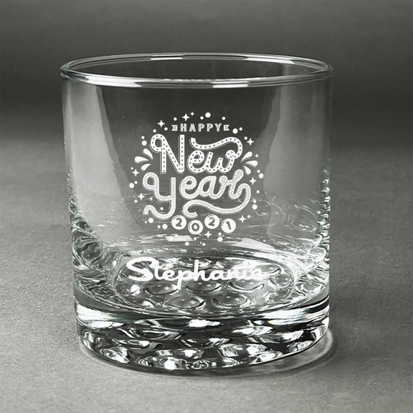 Custom Happy New Year Whiskey Glass (Single) (Personalized)