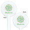 Happy New Year White Plastic 5.5" Stir Stick - Double Sided - Round - Front & Back