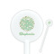 Happy New Year 5.5" Round Plastic Stir Sticks - White - Single Sided (Personalized)