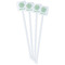 Happy New Year White Plastic Stir Stick - Double Sided - Square - Front