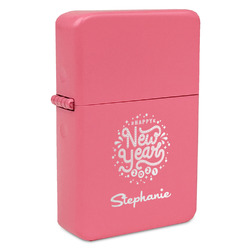 Happy New Year Windproof Lighter - Pink - Single Sided (Personalized)