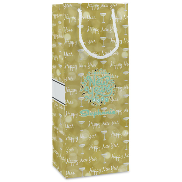 Custom Happy New Year Wine Gift Bags - Matte (Personalized)