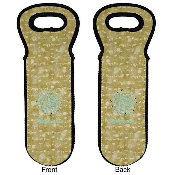 Happy New Year Wine Tote Front & Back