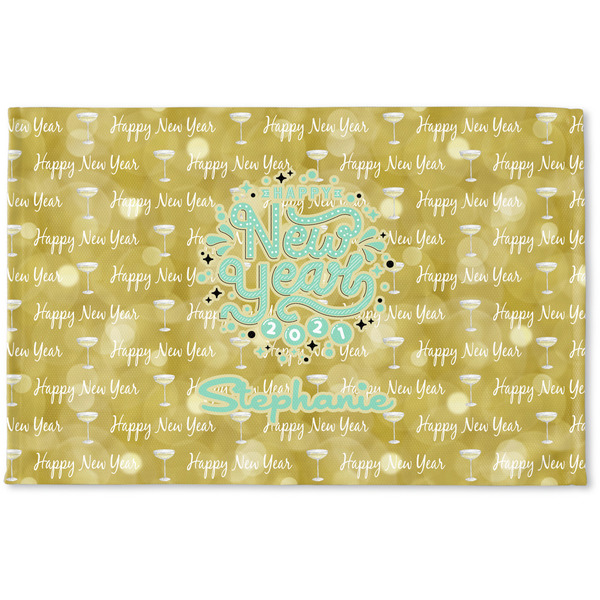 Custom Happy New Year Woven Mat w/ Name or Text