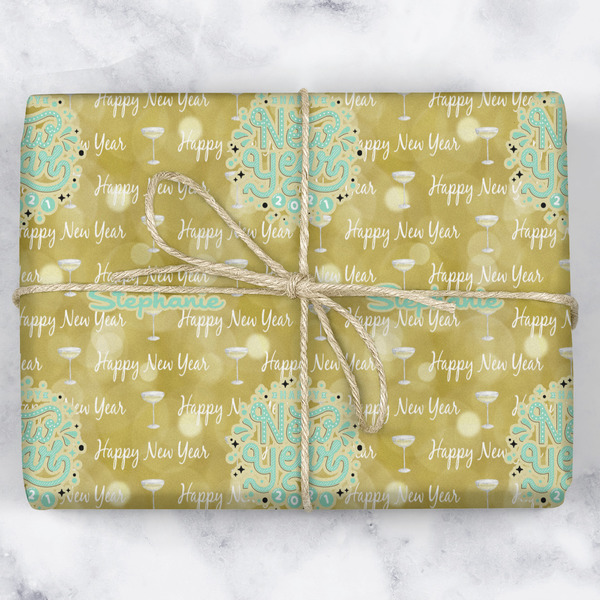 Happy New Year Wrapping Paper Roll - Matte - Wrapped Box