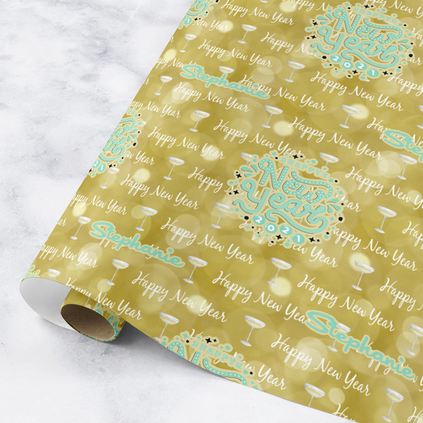 Custom Happy New Year Wrapping Paper Roll - Medium (Personalized)