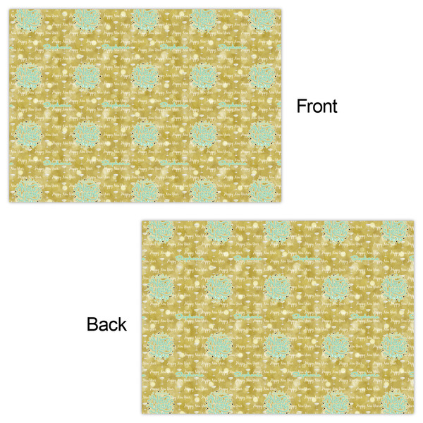 Happy New Year Wrapping Paper Sheet - Double Sided - Front & Back