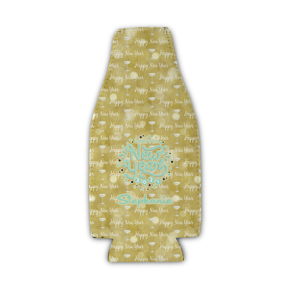 Custom Happy New Year Zipper Bottle Cooler (Personalized)