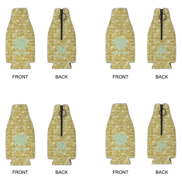 Happy New Year Zipper Bottle Cooler - Set of 4 - APPROVAL