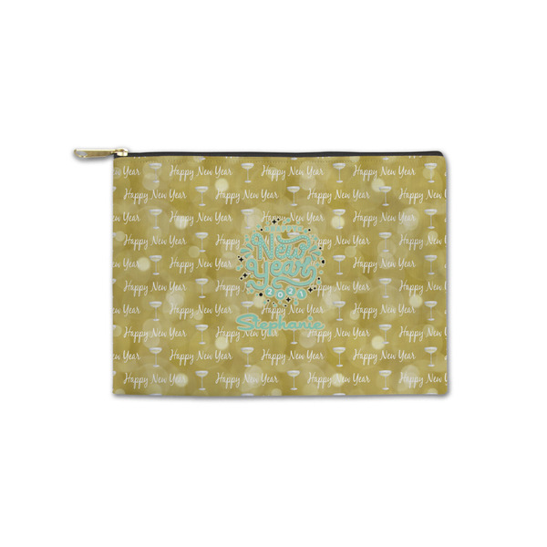 Custom Happy New Year Zipper Pouch - Small - 8.5"x6" w/ Name or Text