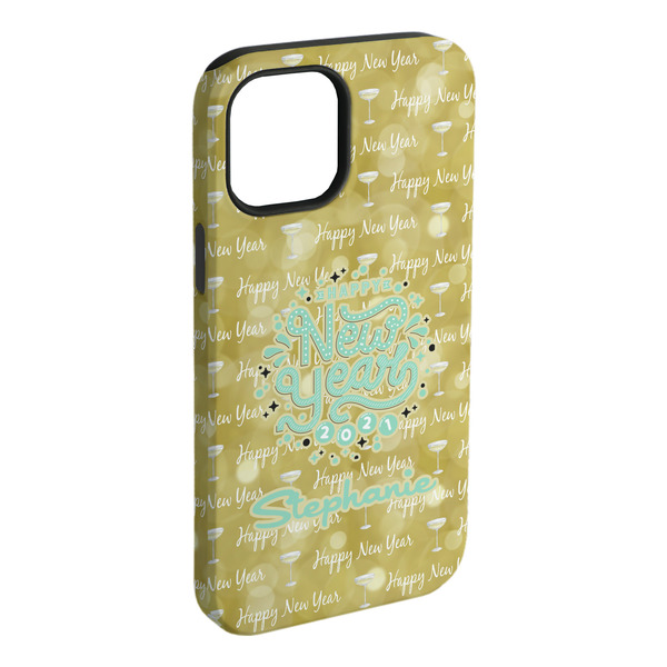 Custom Happy New Year iPhone Case - Rubber Lined - iPhone 15 Plus (Personalized)